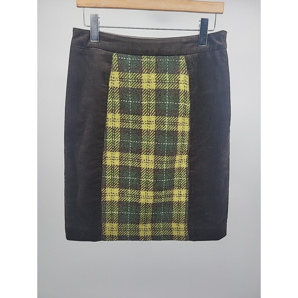 Maeve Chocolate Brown Corduroy Pencil Skirt Sz 6 Bohemian Office Career Teacher